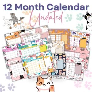 Cat 12 Month Calendar