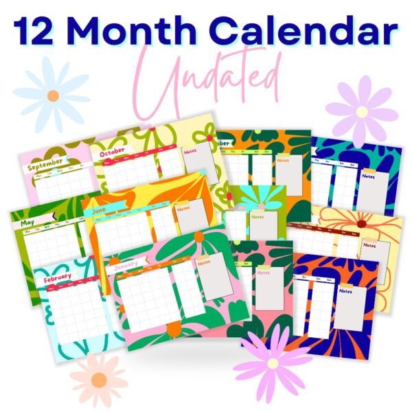 Flower Power promo graphic Flower Power 12 Month Calendar