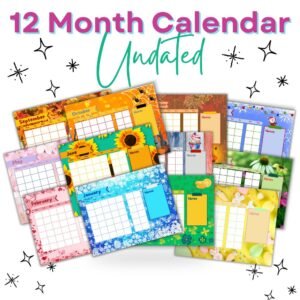 Holiday 12 Month Calendar
