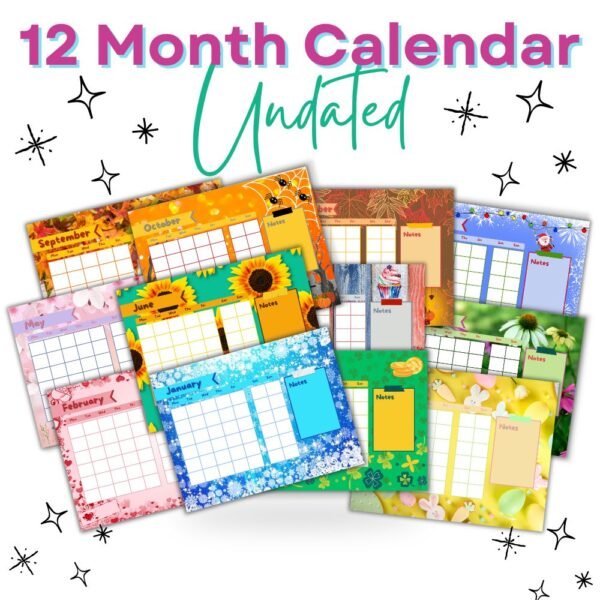 Holiday Calendar promo graphic Holiday 12 Month Calendar